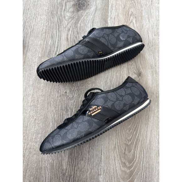 Coach Shoes Ivy Signature Pebble in Black/Smoke NEW Size 7 - Picture 6 of 10